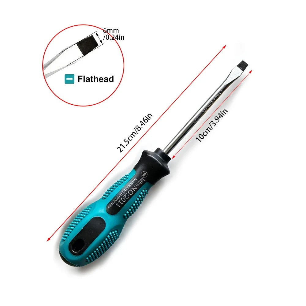 Magnetic Flathead Screwdriver ā 3mm to 6mm