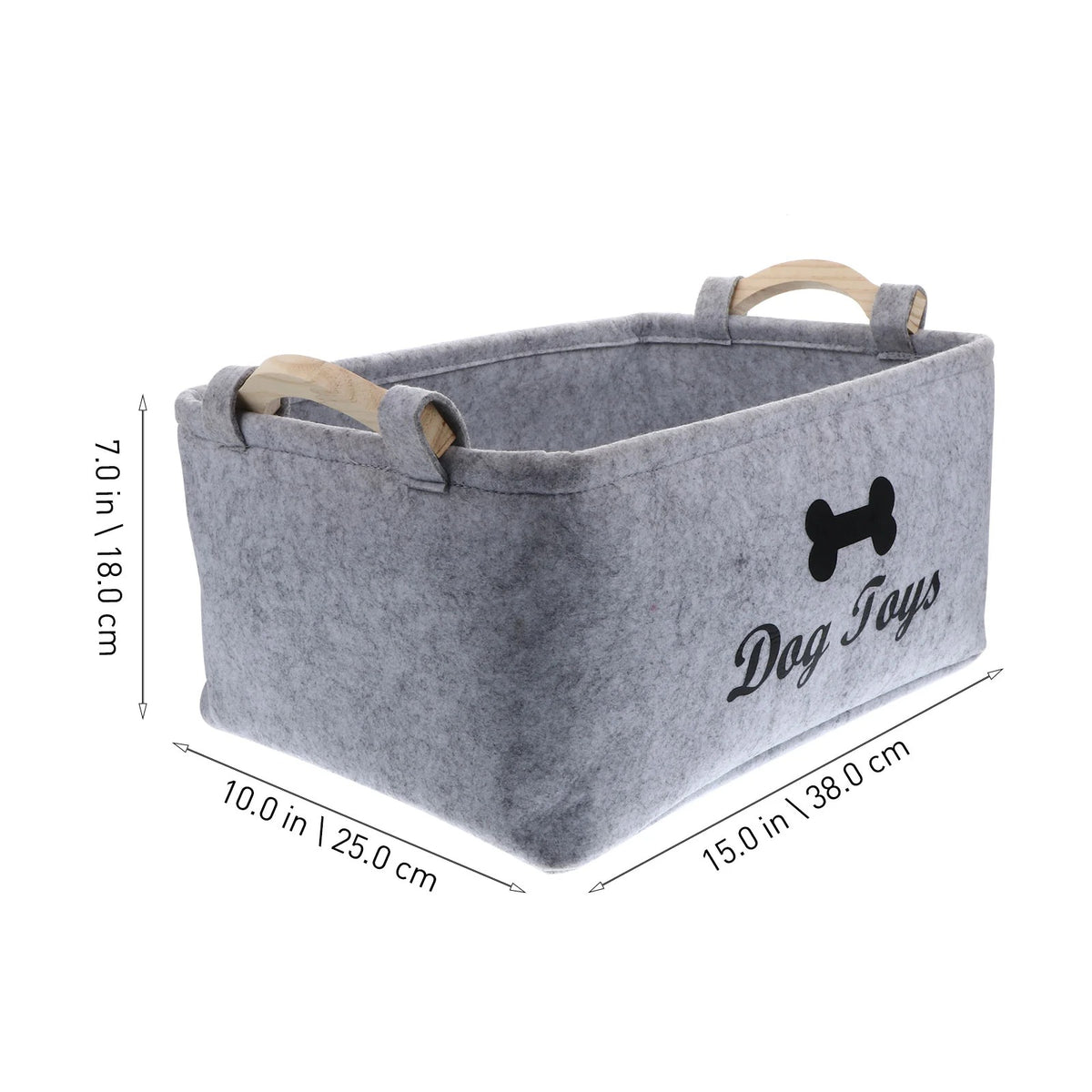 Dog Toy Basket Pet Storage Box Bin Organizer Toys Felt Cat Accessory Container Bins Baskets