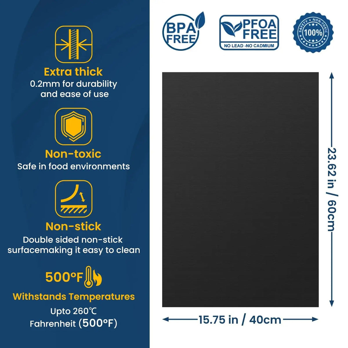 Non-Stick BBQ Grill Mat ā Heat-Resistant, Reusable & Easy-Clean.