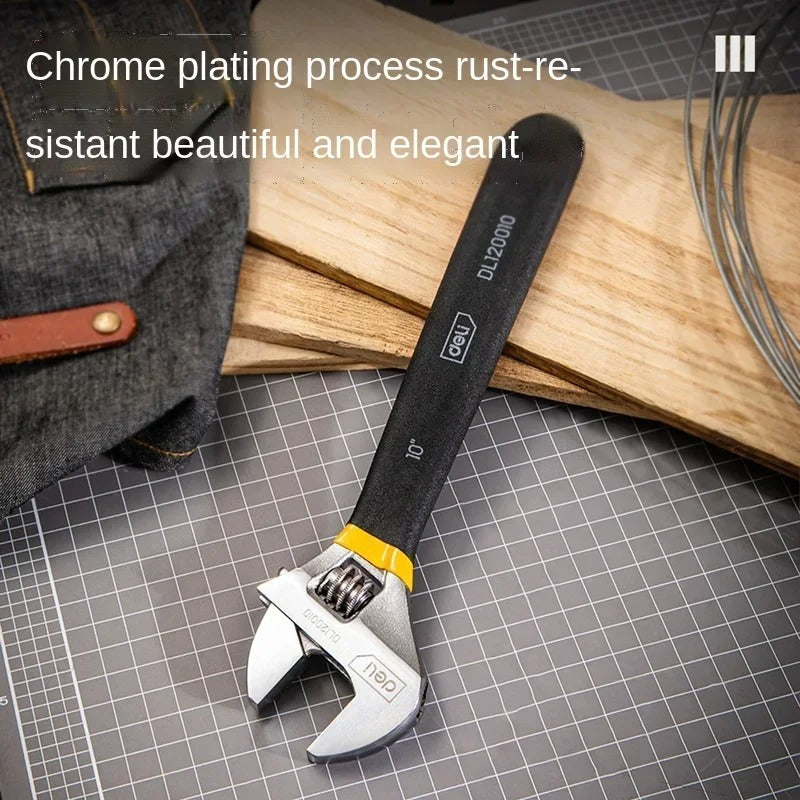 Universal Spanner Anti-Slip Rubber Grip Adjustable Wrench for Car Repair
