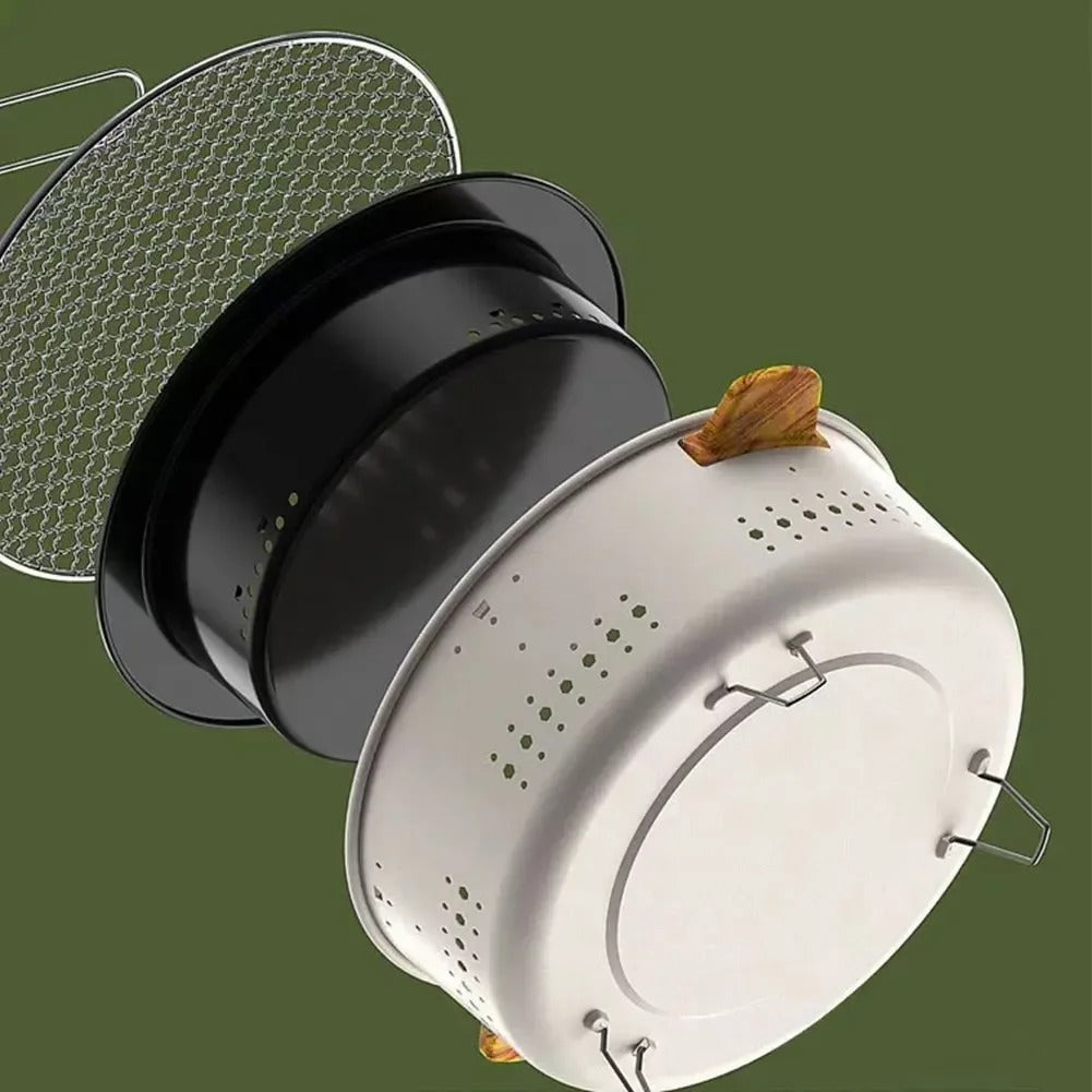 Portable Korean Charcoal BBQ Grill โ Stainless Steel Camping Stove