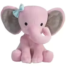 Pink Elephant Stuffed Plush Toy Sleeping Pillow