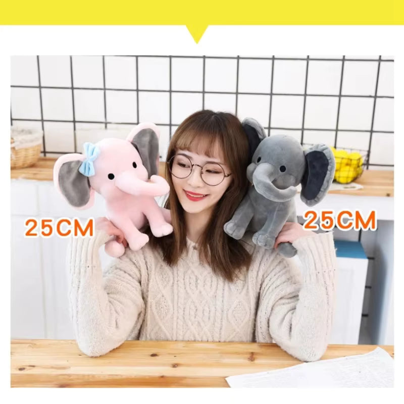 Pink Elephant Stuffed Plush Toy Sleeping Pillow