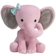 Pink Elephant Stuffed Plush Toy Sleeping Pillow