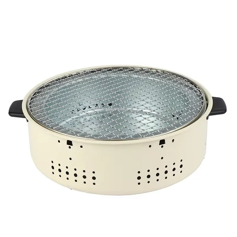 Portable Korean Charcoal BBQ Grill – Stainless Steel Camping Stove