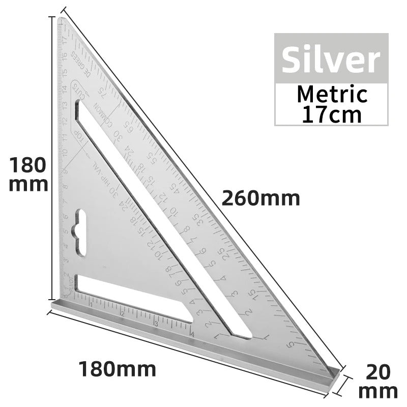 7-Inch Aluminum Triangle Ruler – Carpenter Square