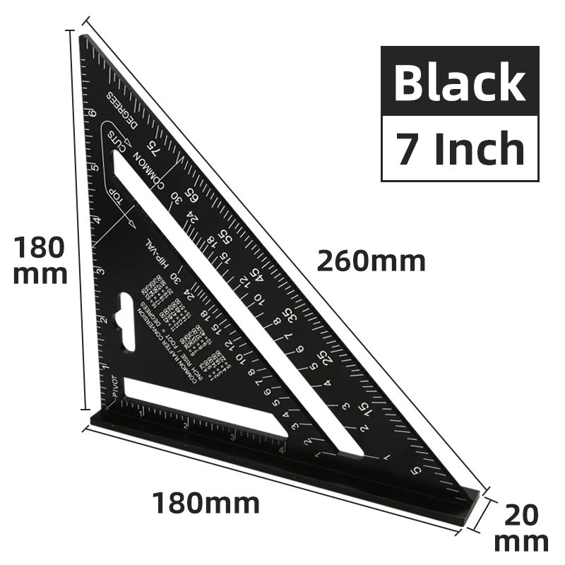 7-Inch Aluminum Triangle Ruler – Carpenter Square