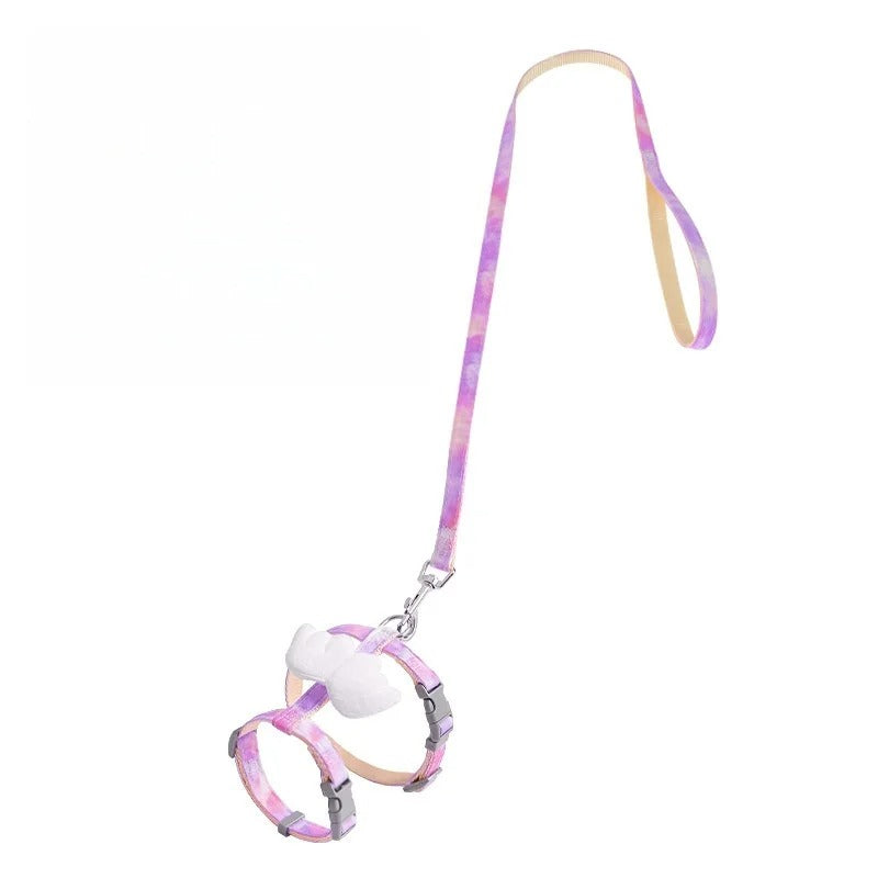 Escape-Proof Cat Harness with Leash Set-Kitten Walking Vest for Small Cats Adjustable Breathable