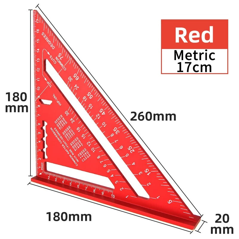 7-Inch Aluminum Triangle Ruler – Carpenter Square