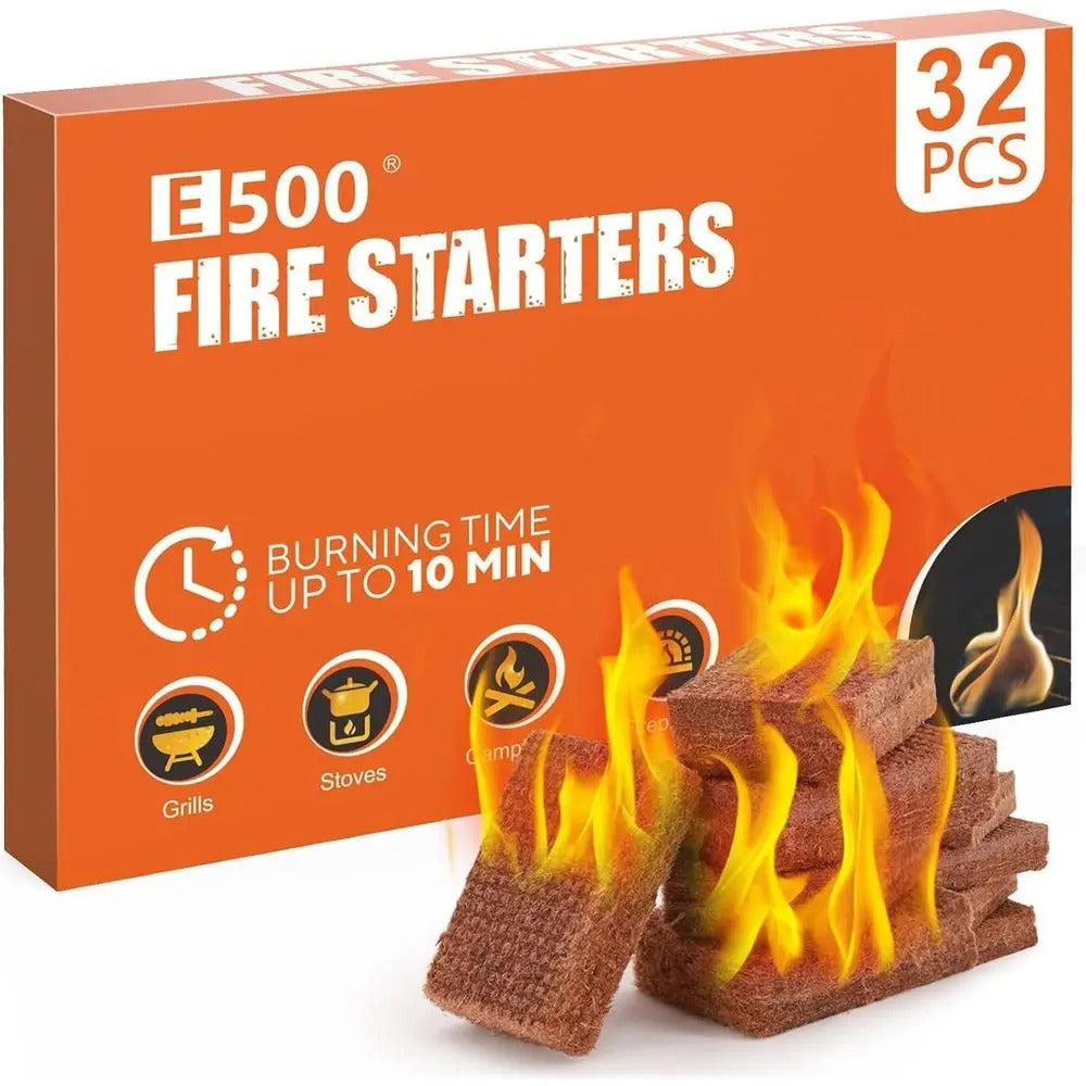 Natural Pine Fire Starters–32-Pack for BBQs, Fireplaces,Campfires & Fire Pits.