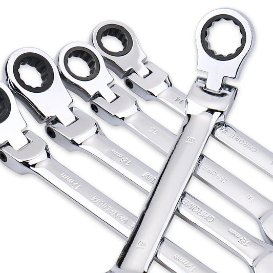 72-Tooth Flexible Head Ratchet Wrench – 6–27mm Auto & Home Repair Tool.