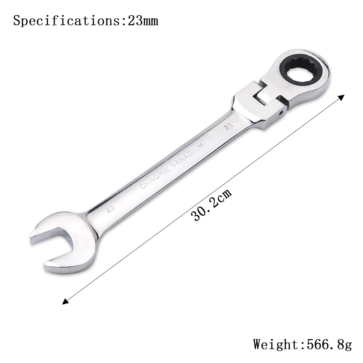 72-Tooth Flexible Head Ratchet Wrench – 6–27mm Auto & Home Repair Tool.