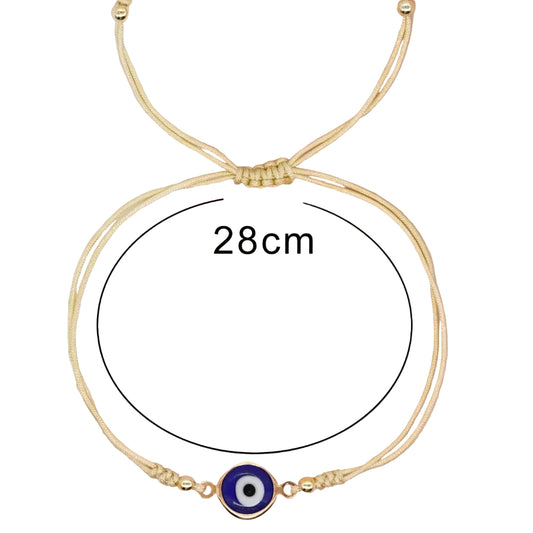 Eye Adjustable Friendship Bracelet – Handmade Boho Summer Jewelry