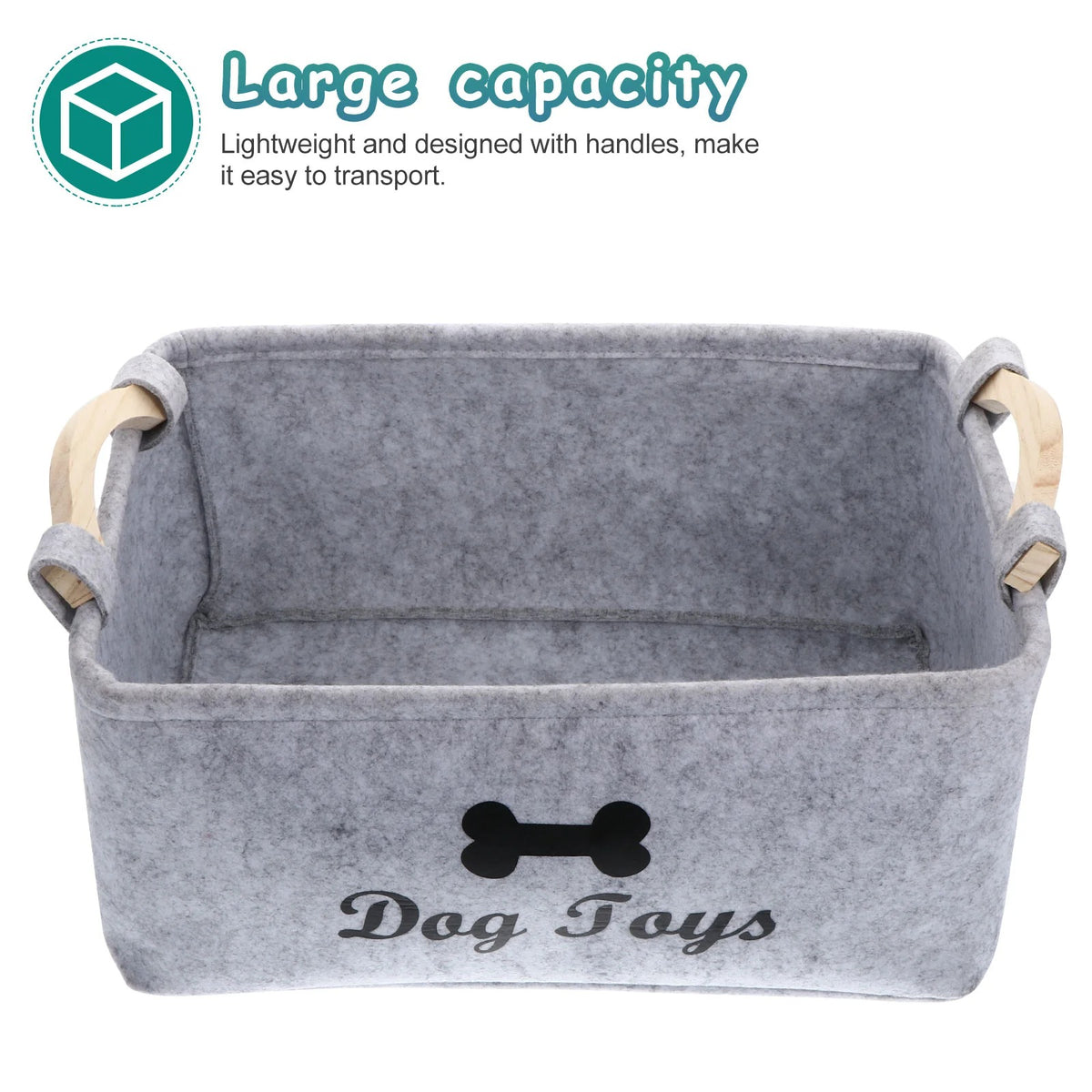 Dog Toy Basket Pet Storage Box Bin Organizer Toys Felt Cat Accessory Container Bins Baskets