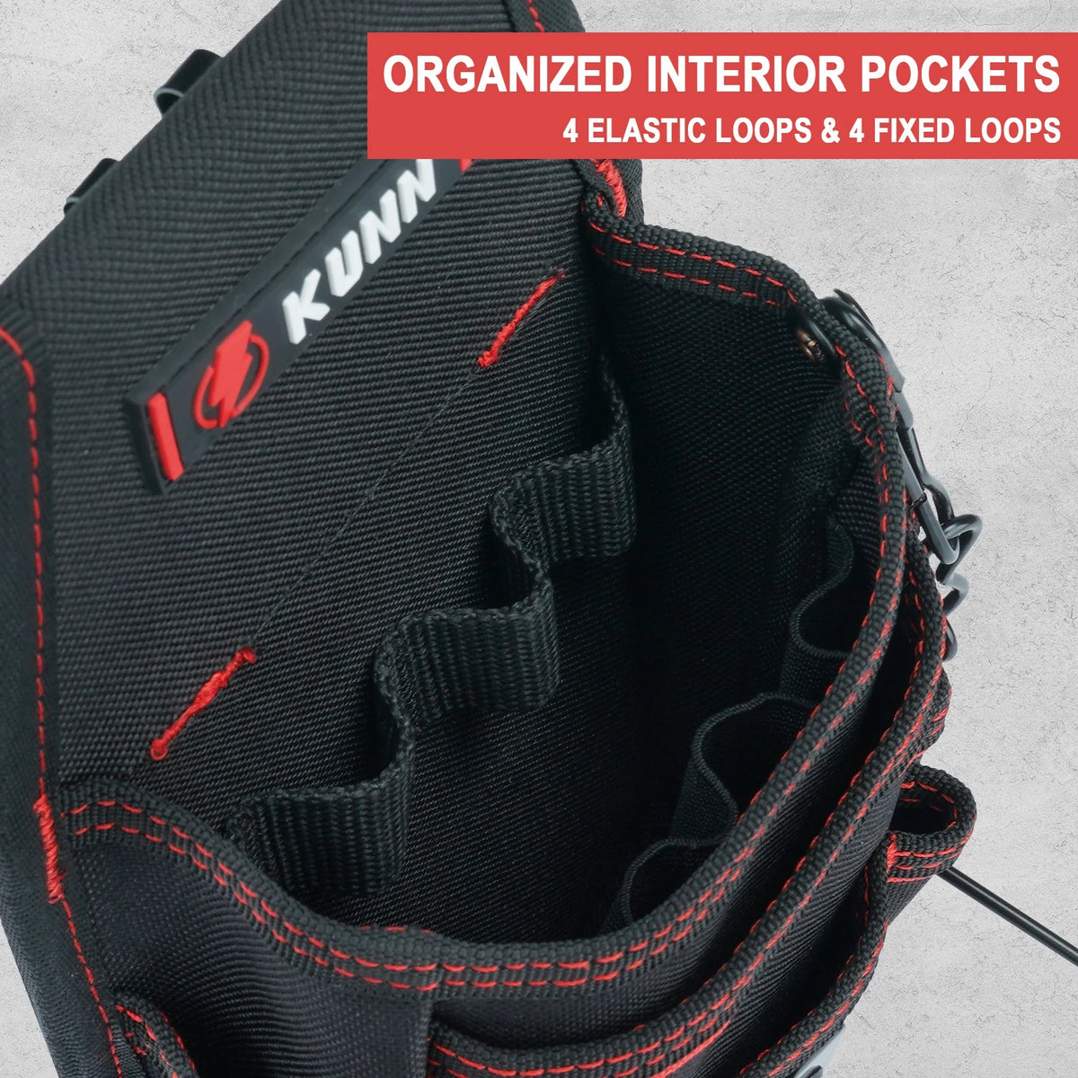 Electrician Tool Pouch with Belt Clip – 7-Pocket Heavy-Duty Tool Organizer