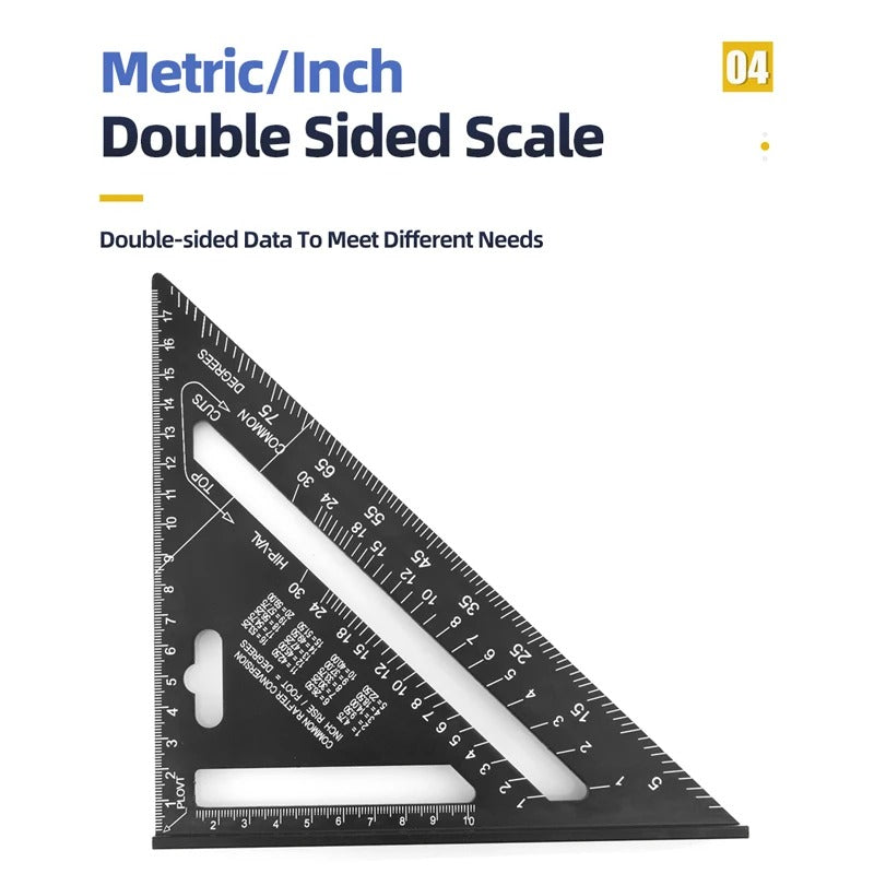 7-Inch Aluminum Triangle Ruler – Carpenter Square