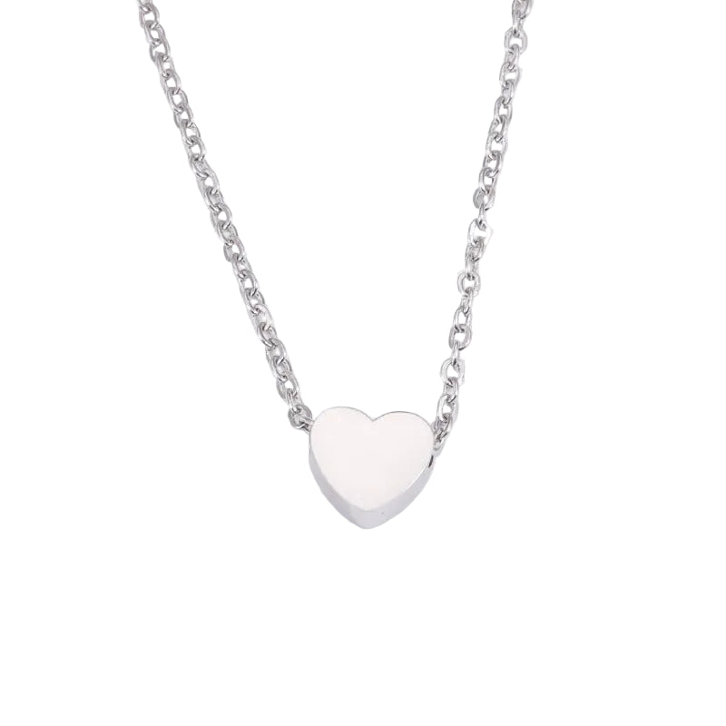 Minimalist Tiny Heart LOVE Necklace for Women – Dainty Clavicle Jewelry