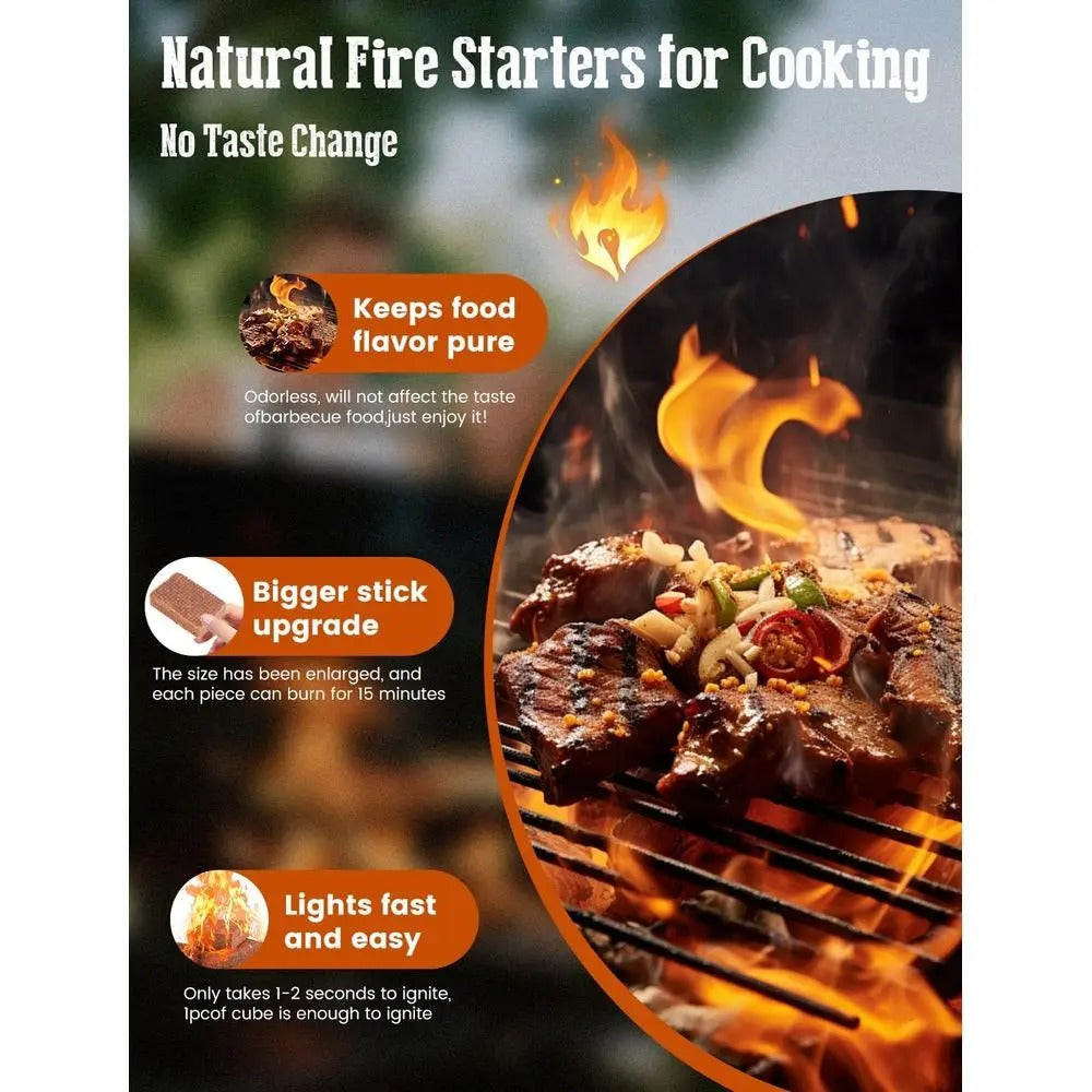 Natural Pine Fire Starters–32-Pack for BBQs, Fireplaces,Campfires & Fire Pits.