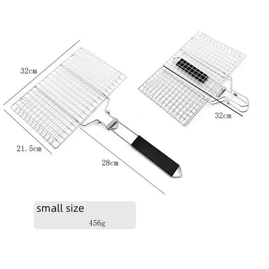 Stainless Steel Non-Stick BBQ Grill Basket–Perfect for Meat Vegetables & Steak.
