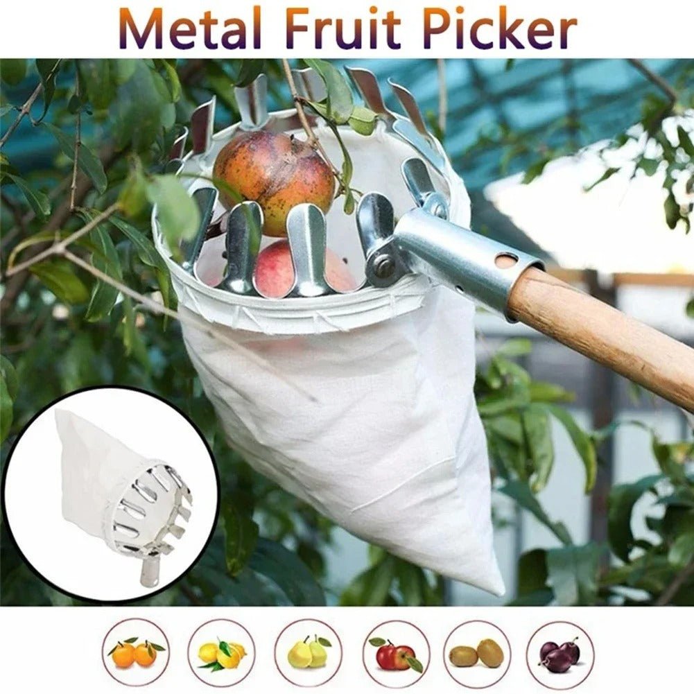 Garden Fruit Picker Head Orchard Apple Pears Orange High Tree Farm Fruits Collector