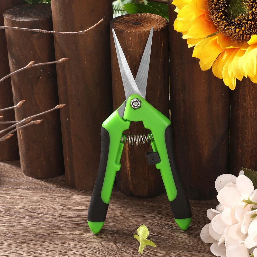 Spring Loaded Pruners with Stainless Steel Blades for Plants Duty Craft Tool