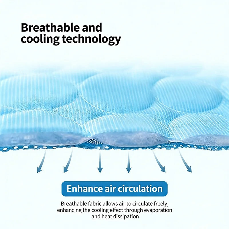 Pet Ice Silk Cool Sleeping Mat Breathable Heat Dissipation Non Slip Summer Rest Pad For Puppy Kitten
