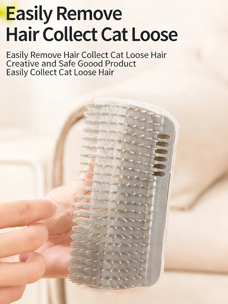 Cat Massage Comb Pet Hair Removal Brush Wall Corner Interactive Cat Hair Shedding Cleaning