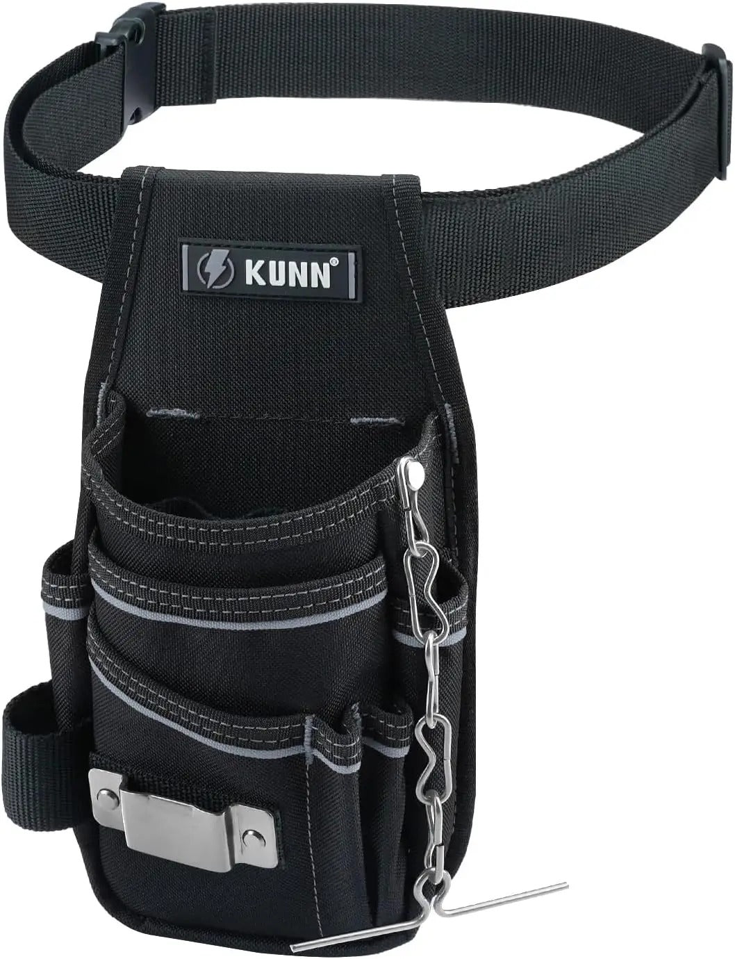 Electrician Tool Pouch with Belt Clip – 7-Pocket Heavy-Duty Tool Organizer