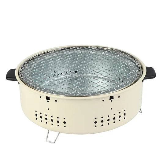 Portable Korean Charcoal BBQ Grill – Stainless Steel Camping Stove