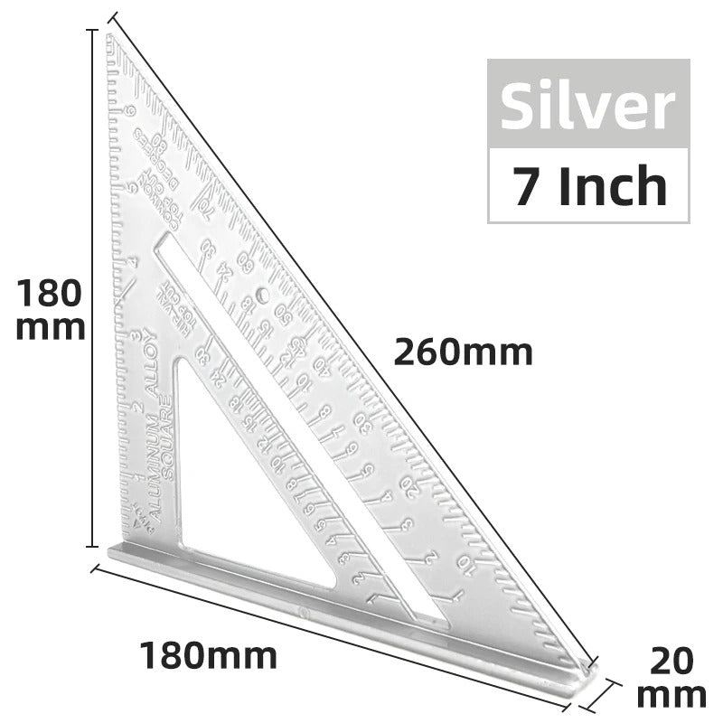 7-Inch Aluminum Triangle Ruler – Carpenter Square